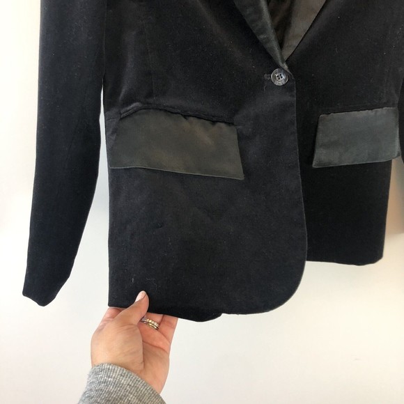 Vintage Tower Hill Collection Black Velvet Tuxedo Blazer Jacket Size XS/S NWOT’s - Picture 7 of 11